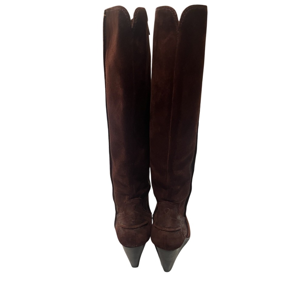 Frye Women's Brown Suede Western Equestrian Boots Size 8.5 MPN 3473889-BRN - Picture 2 of 9